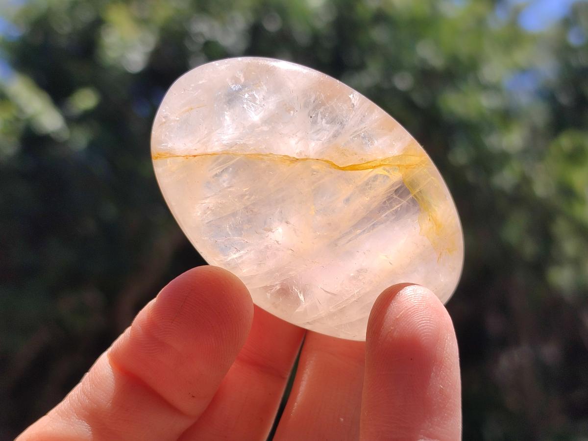Polished Golden Healer Quartz Crystal Galets x 12 From Ambatofinandrahana, Madagascar