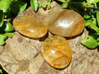 Polished Golden Healer Quartz Crystal Galets x 12 From Ambatofinandrahana, Madagascar