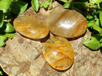 Polished Golden Healer Quartz Crystal Galets x 12 From Ambatofinandrahana, Madagascar