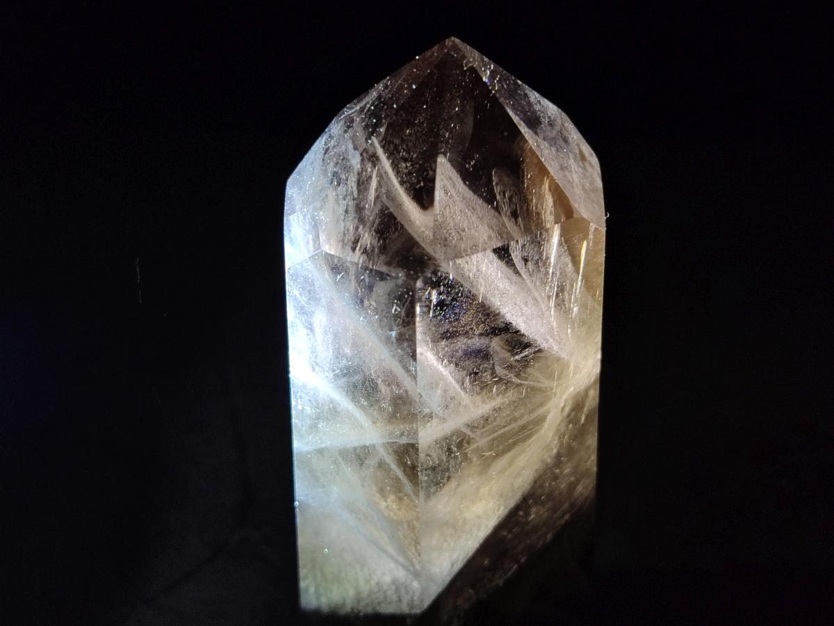 Polished Wispy Smokey Quartz Crystals x 2 From Madagascar