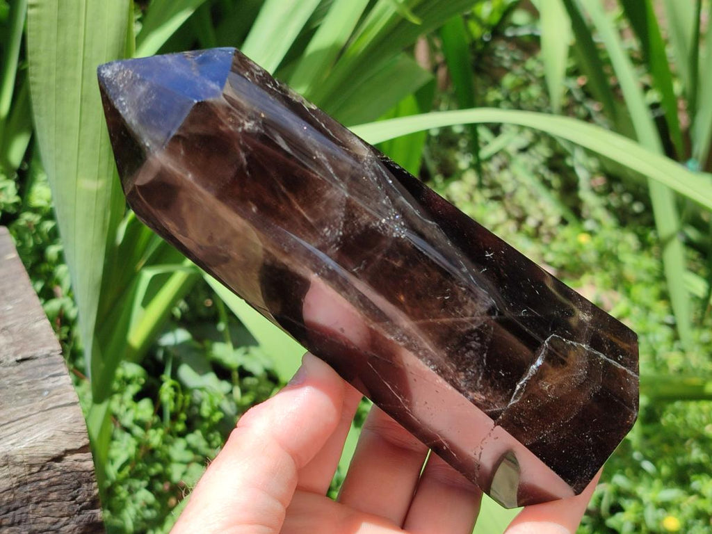 Polished Wispy Smokey Quartz Crystals x 2 From Madagascar