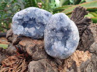 Natural Blue Celestite Specimens x 4 From Sakoany, Madagascar