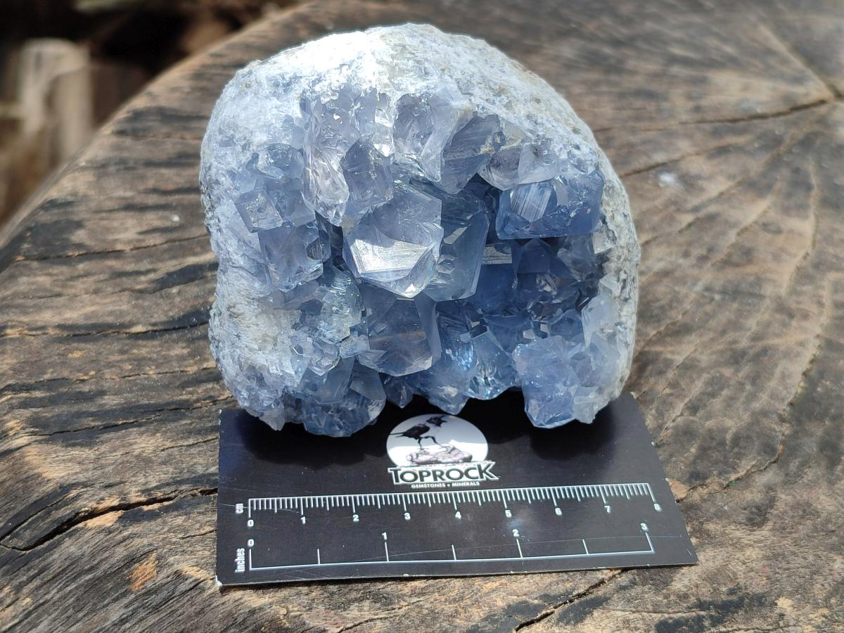 Natural Blue Celestite Specimens x 4 From Sakoany, Madagascar