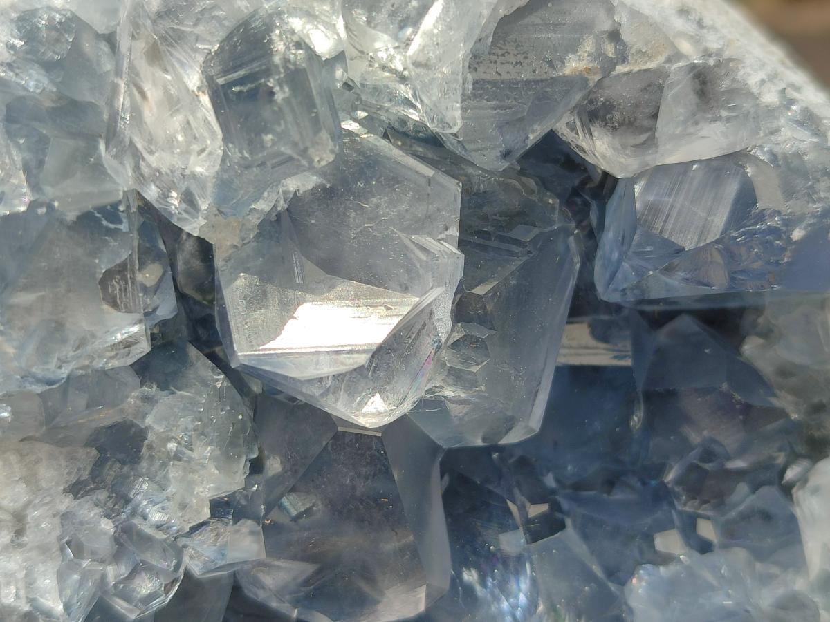 Natural Blue Celestite Specimens x 4 From Sakoany, Madagascar