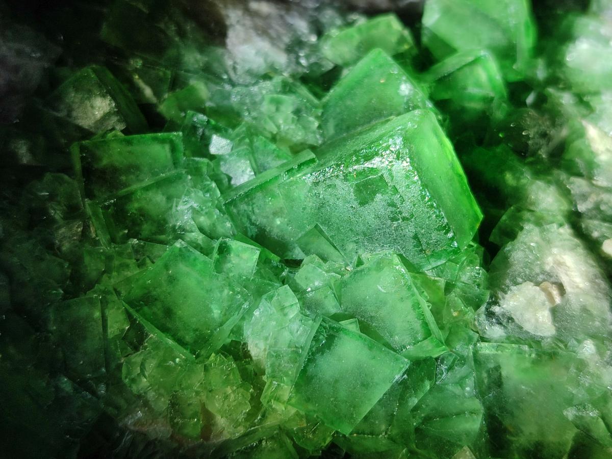 Natural Cubic Green Fluorite Cluster Specimen x 1 From Mandrosonoro, Madagascar
