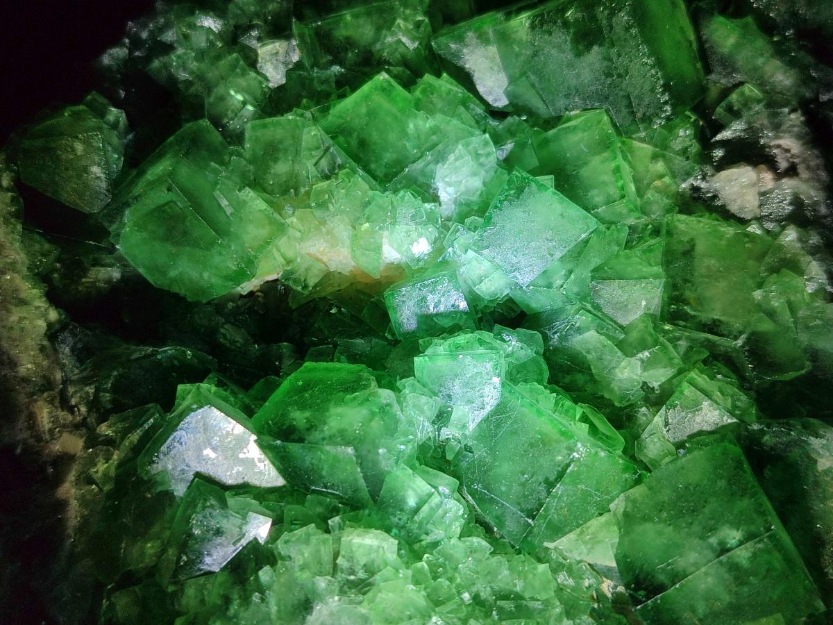 Natural Cubic Green Fluorite Cluster Specimen x 1 From Mandrosonoro, Madagascar