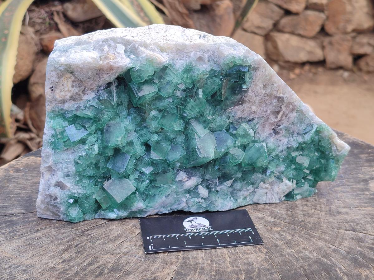 Natural Cubic Green Fluorite Cluster Specimen x 1 From Mandrosonoro, Madagascar