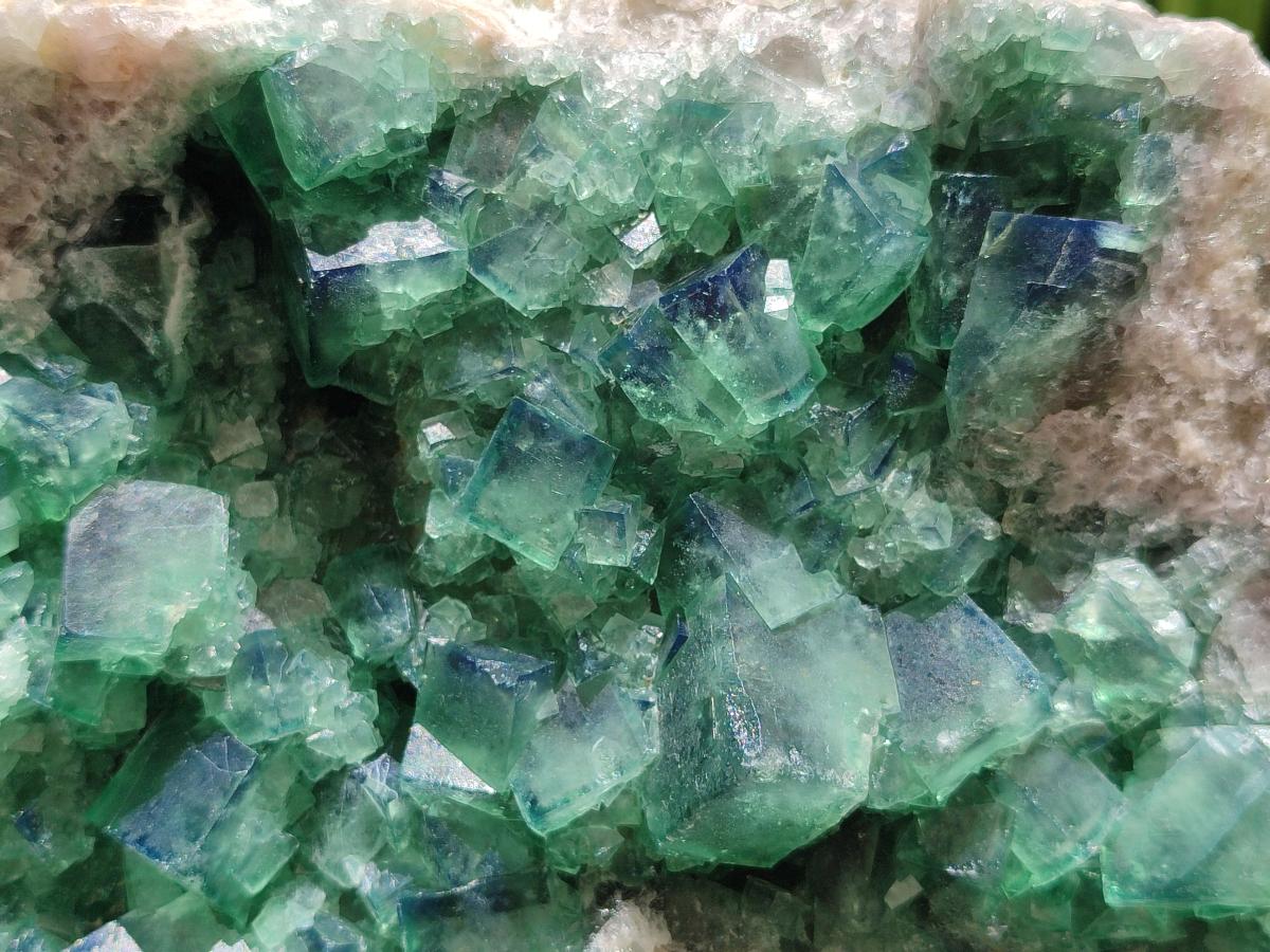 Natural Cubic Green Fluorite Cluster Specimen x 1 From Mandrosonoro, Madagascar