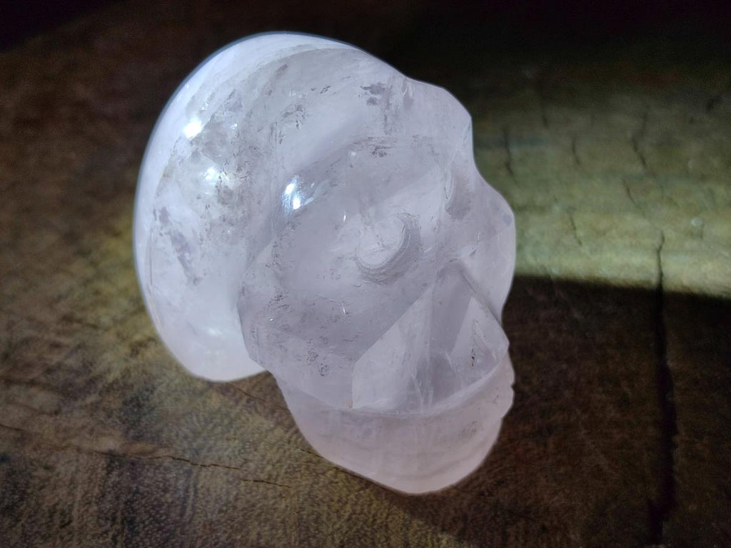 Hand Made Gemmy Rose Quartz Skulls x 6 From Madagascar