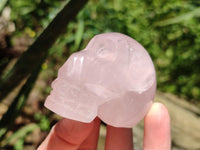 Hand Made Gemmy Rose Quartz Skulls x 6 From Madagascar