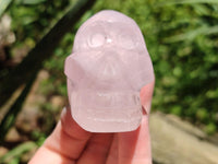 Hand Made Gemmy Rose Quartz Skulls x 6 From Madagascar