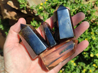 Polished Smokey Quartz Crystals x 12 From Madagascar
