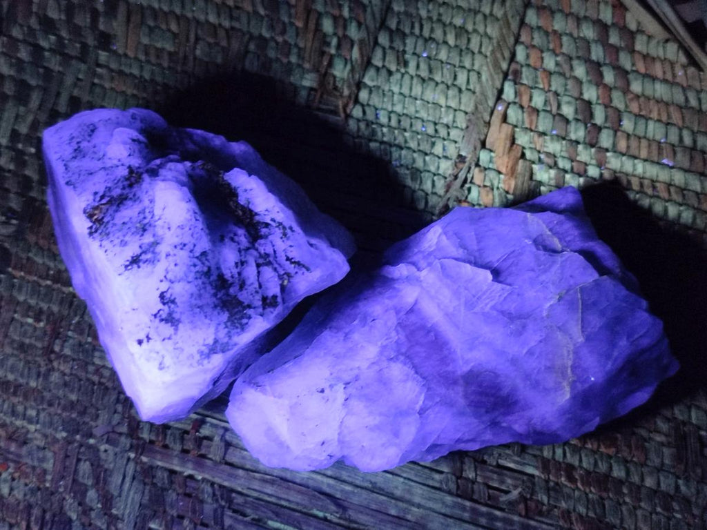 Natural Watermelon Fluorite Cobbed Specimens x 12 From Uis, Namibia