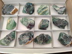 Natural Watermelon Fluorite Cobbed Specimens x 12 From Uis, Namibia