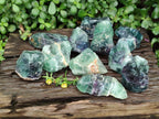 Natural Watermelon Fluorite Cobbed Specimens x 12 From Uis, Namibia