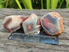 Polished On One Side Red Shashe River Agate Nodules x 35 From Shashe River, Zimbabwe