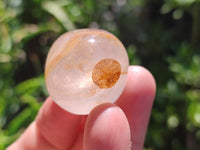 Polished Rounded Golden Healer Quartz Crystal Free Forms x 35 From Ambatofinandrahana, Madagascar
