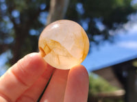 Polished Rounded Golden Healer Quartz Crystal Free Forms x 35 From Ambatofinandrahana, Madagascar