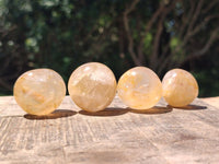 Polished Rounded Golden Healer Quartz Crystal Free Forms x 35 From Ambatofinandrahana, Madagascar