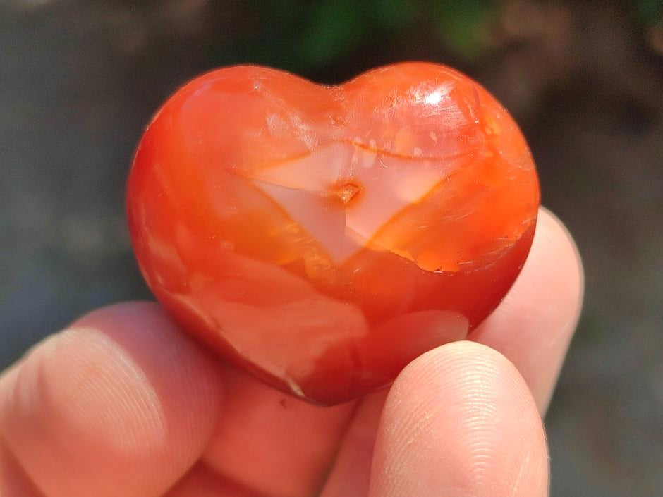 Polished Mini Jewellery Carnelian Agate Gemstone Hearts x 20 From Madagascar