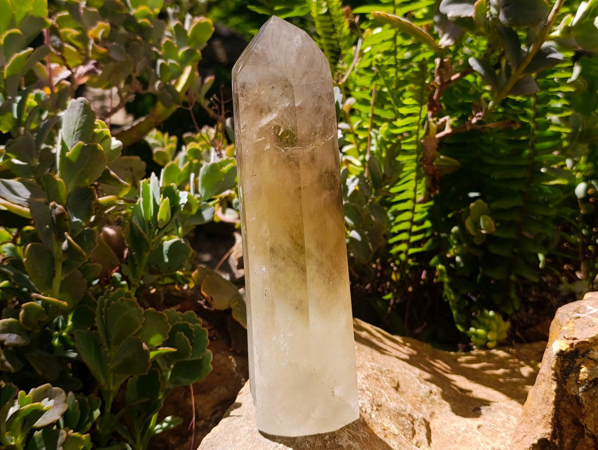 Polished Smokey Phantom Golden Citrine Crystal x 1 From Madagascar