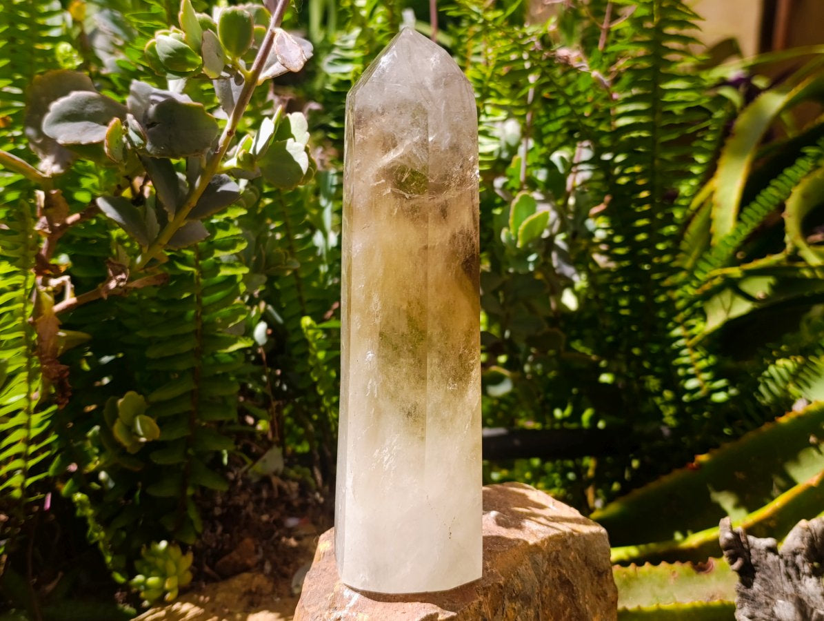 Polished Smokey Phantom Golden Citrine Crystal x 1 From Madagascar