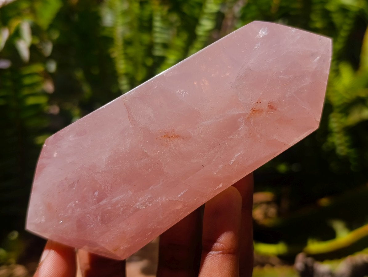 Polished Double Terminated Gemmy Rose Quartz Crystals x 4 From Madagascar