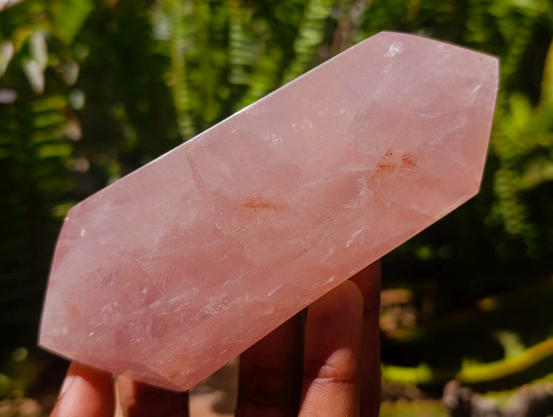 Polished Double Terminated Gemmy Rose Quartz Crystals x 4 From Madagascar - Toprock Gemstones and Minerals 