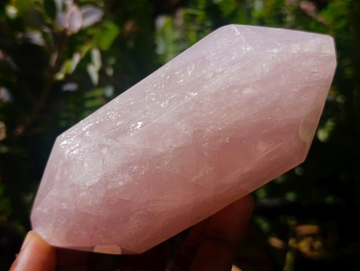 Polished Double Terminated Gemmy Rose Quartz Crystals x 4 From Madagascar