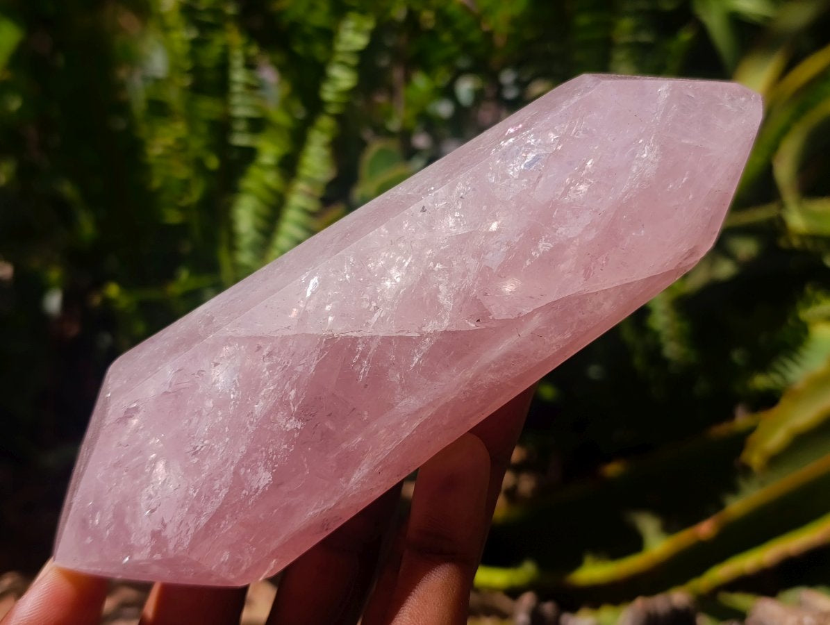 Polished Double Terminated Gemmy Rose Quartz Crystals x 4 From Madagascar