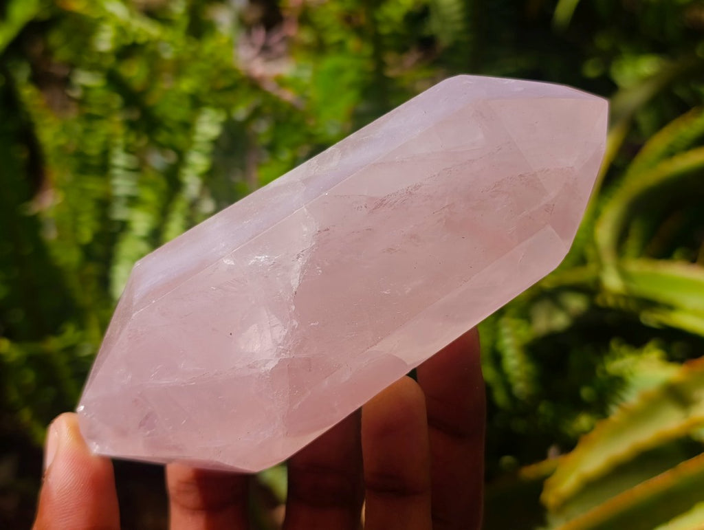 Polished Double Terminated Gemmy Rose Quartz Crystals x 4 From Madagascar