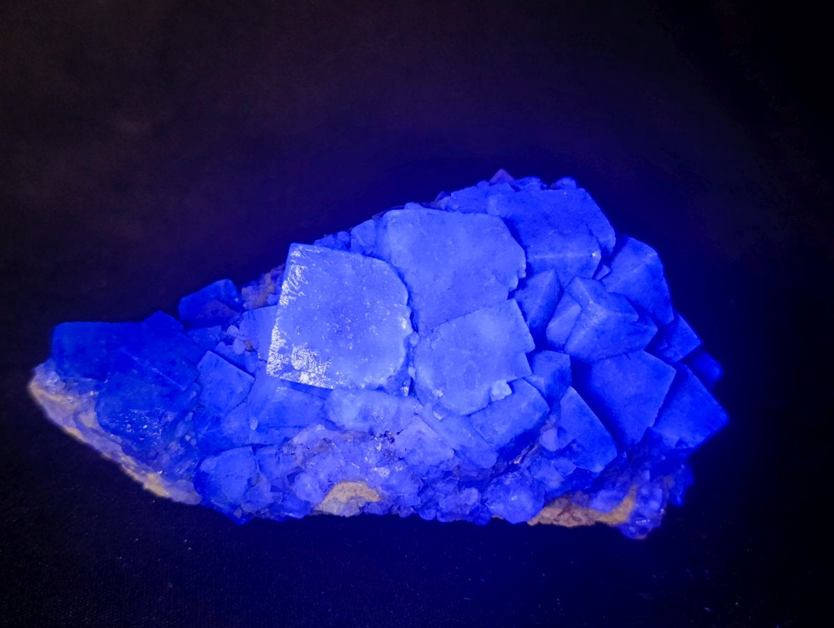 Natural Cubic Green Fluorite Cluster Specimens x 3 From Mandrosonoro, Madagascar