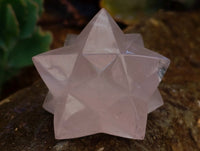 Hand Made Gemmy Rose Quartz Merkabahs x 4 From Madagascar
