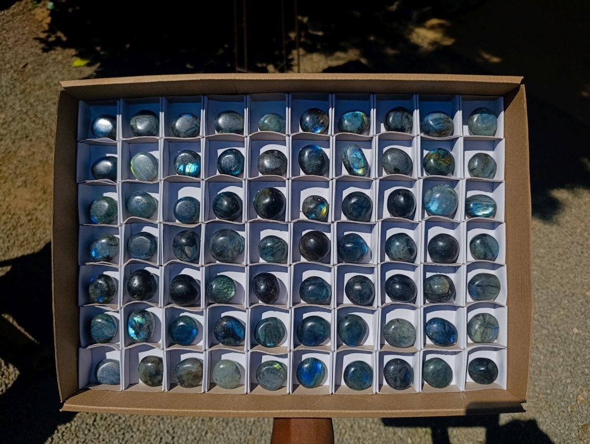 Polished Rounded Labradorite Free Forms x 70 From Madagascar
