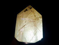 Polished Rutilated Quartz Crystals x 12 From Madagascar