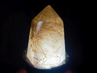 Polished Rutilated Quartz Crystals x 12 From Madagascar