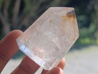 Polished Rutilated Quartz Crystals x 12 From Madagascar