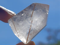 Polished Rutilated Quartz Crystals x 12 From Madagascar