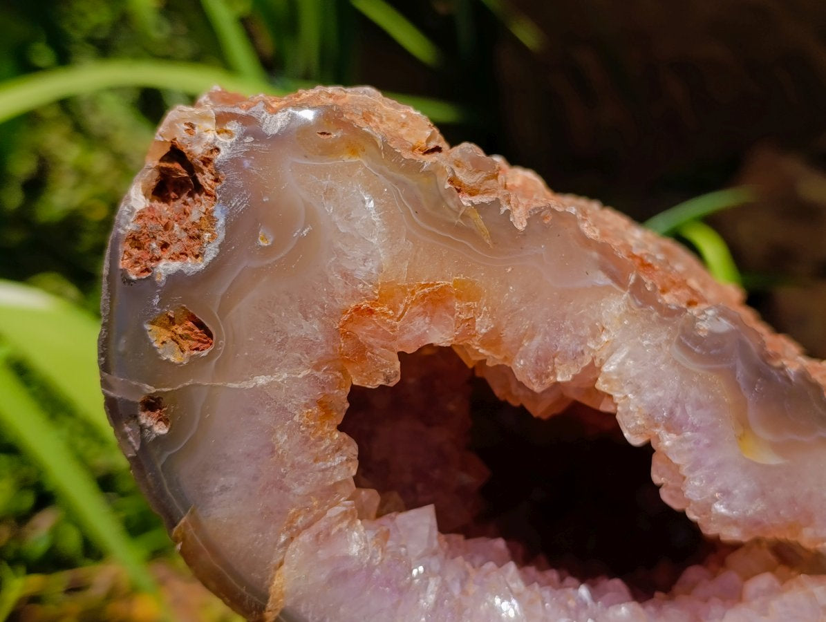 Polished Large Agate with Crystalline Geode x 1 From Maintirano, Madagascar