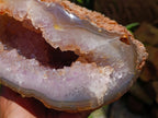 Polished Large Agate with Crystalline Geode x 1 From Maintirano, Madagascar
