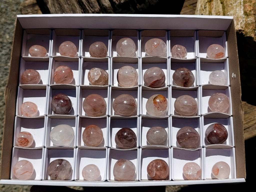 Polished Mini Red Hematoid Quartz Free Forms x 35 From Ambatondrazaka, Madagascar