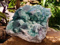 Natural XL Cubic Green Fluorite Cluster Specimen x 1 From Mandrosonoro, Madagascar
