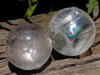 Polished Clear Quartz Crystal Balls x 6 From Madagascar
