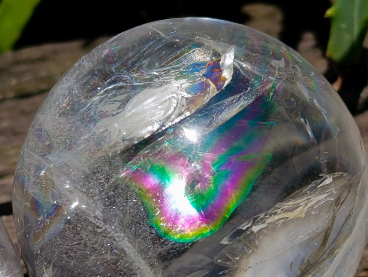 Polished Clear Quartz Crystal Balls x 6 From Madagascar