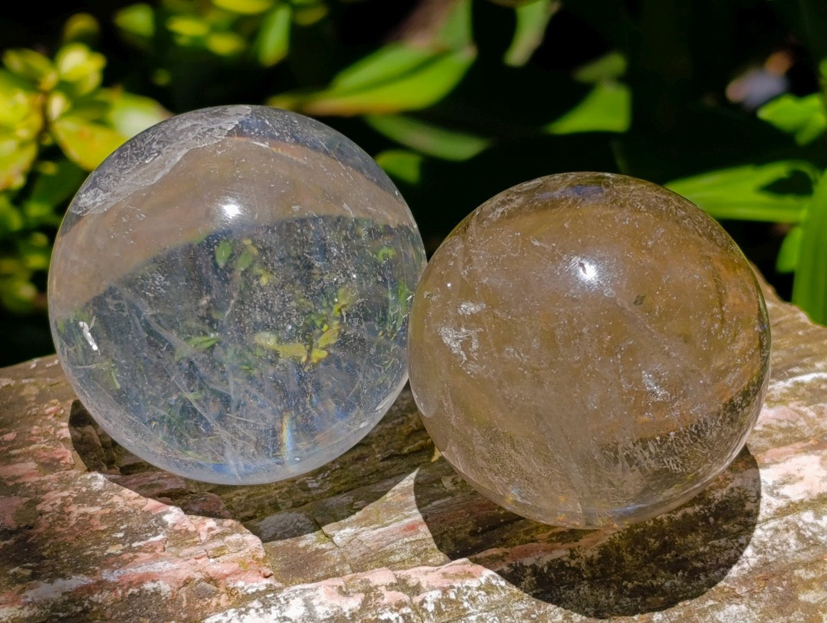Polished Clear Quartz Crystal Balls x 6 From Madagascar