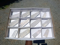 Polished Girasol Pearl Quartz Crystals x 12 From Ambatondrazaka, Madagascar