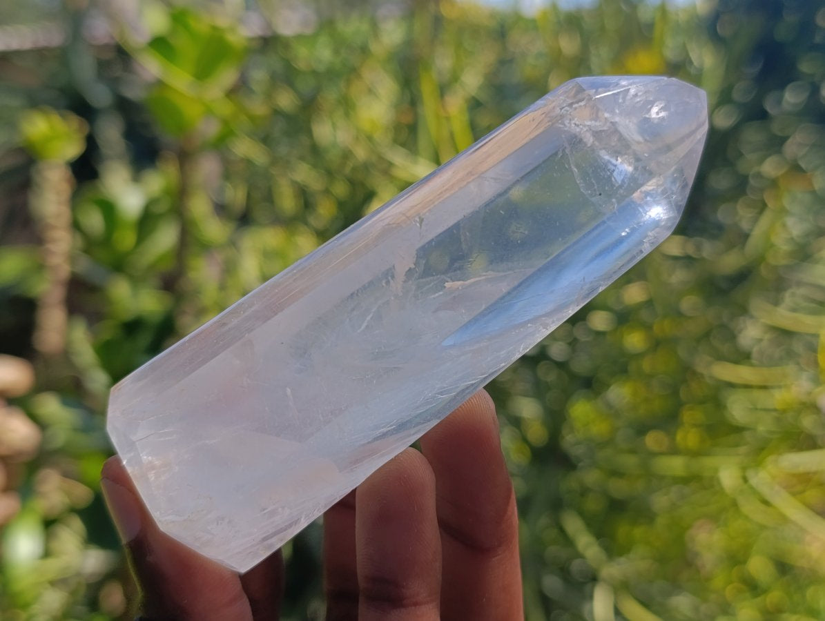 Polished Girasol Pearl Quartz Crystals x 12 From Ambatondrazaka, Madagascar