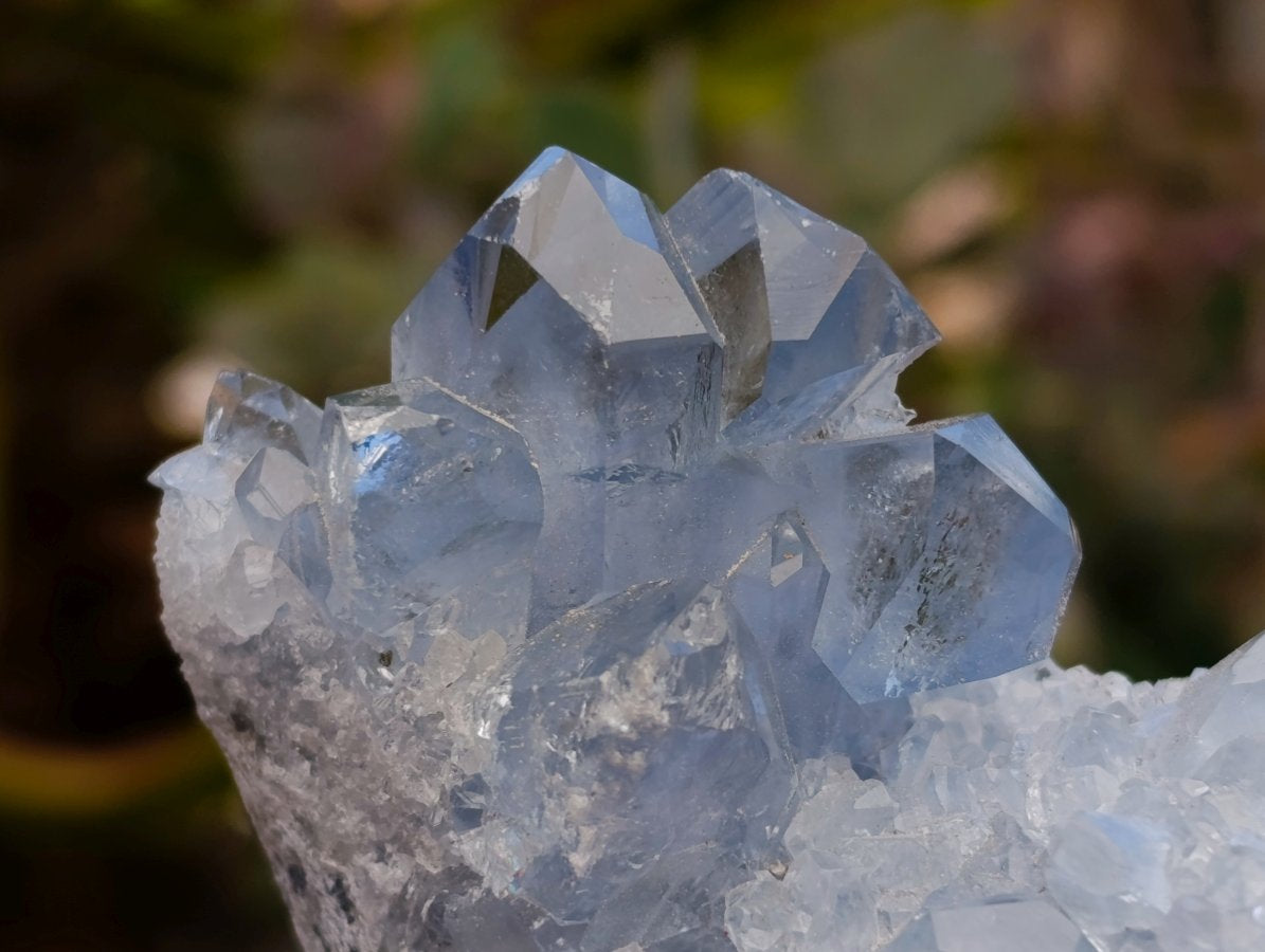Natural Blue Celestite Crystal Cluster Specimens x 22 From Sakoany, Madagascar