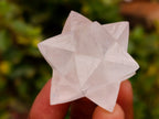 Hand Made Gemmy Rose Quartz Merkabahs x 5 From Madagascar