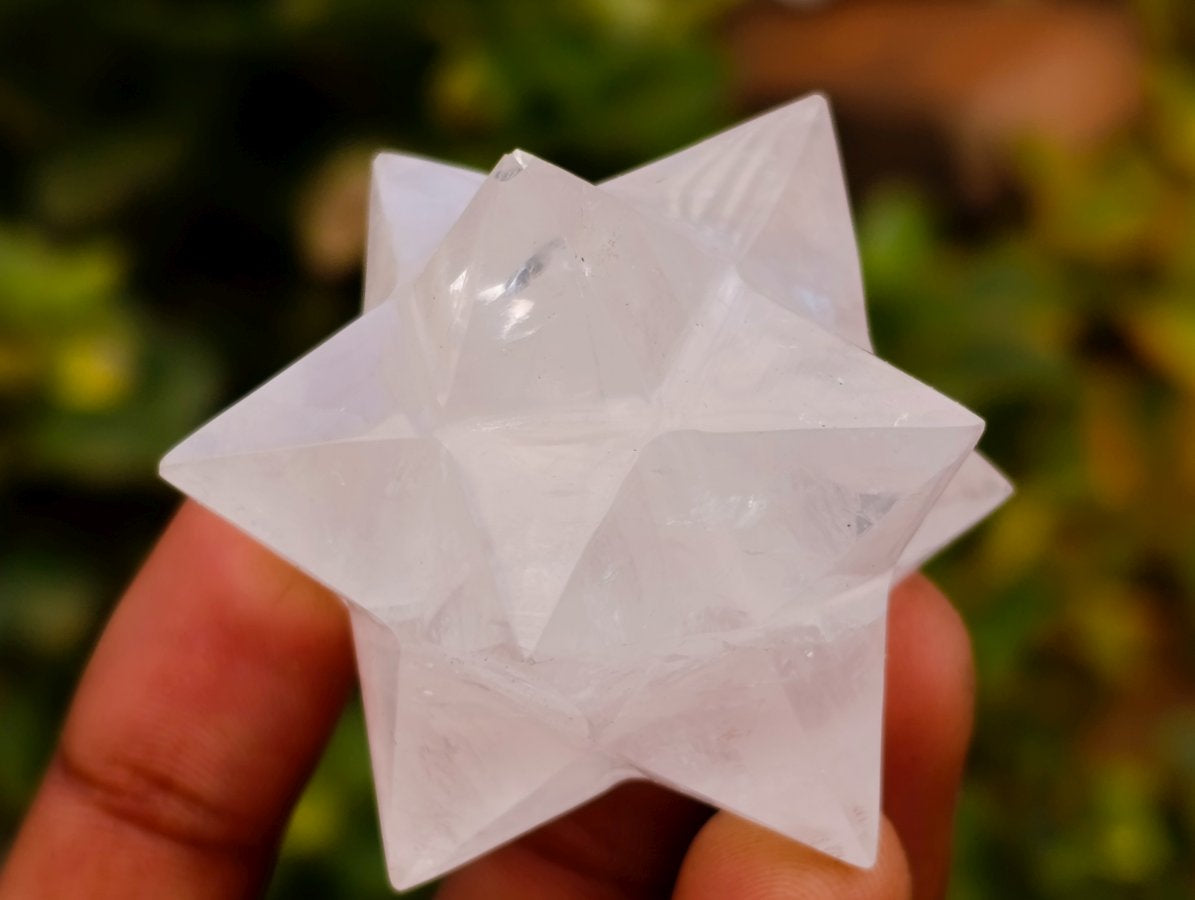 Hand Made Gemmy Rose Quartz Merkabahs x 5 From Madagascar